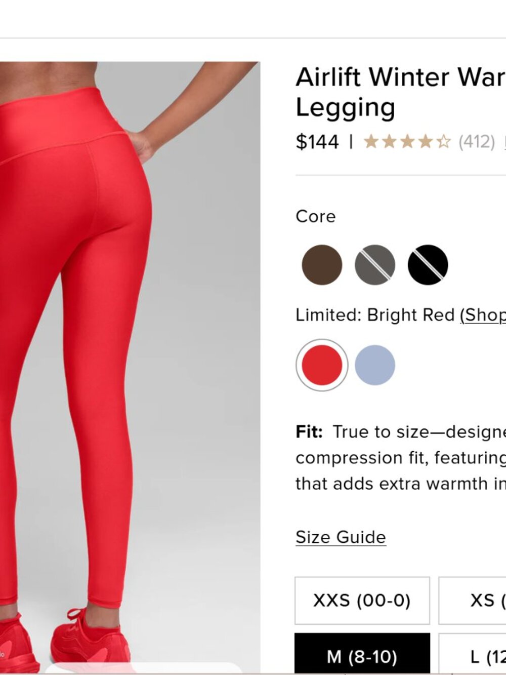 Alo, Small Red Highwaisted warm legging